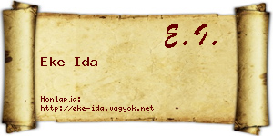 Eke Ida névjegykártya